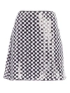 EMPORIO ARMANI SEQUINS SKIRT IN WHITE AND BLACK