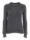 ALBERTA FERRETTI ALBERTA FERRETTI CREWNECK PULLOVER IN MELANGE GREY