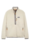 Patagonia Retro Marsupial High Pile Fleece Pullover In Beige