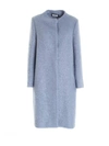 PESERICO CREW-NECK COAT IN LIGHT BLUE