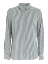 PESERICO STRIPED SHIRT IN GREEN AND WHITE