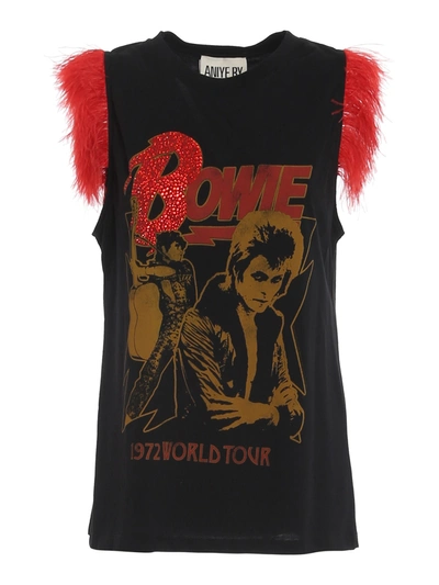 Aniye By T-shirt Bowie Written In Red In Black