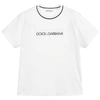 Dolce & Gabbana Kids' Dolce &amp; Gabbana Logo Gloss T-shirt In White