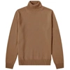 Maison Margiela Turtle Neck Patch Pullover Jumper Colour: Brown