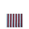 La Doublej Stripe-print Tablemats (set Of 2) In Riga Bordeaux - Azzurro