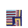 La Doublej Tablecloth (180x280) In Riga Bordeaux - Azzurro (pla)