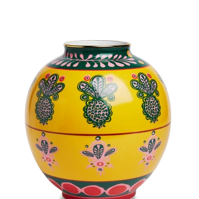 La Doublej X Ancap Medium Bubble Vase - Pineapple Giallo In Yellow