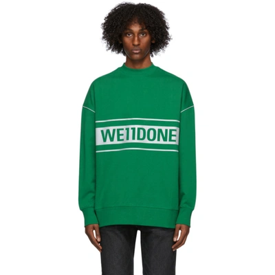 We11 Done We11done Logo Printed Oversized Sweatshirt In Green
