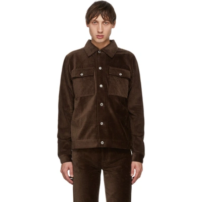 Séfr Eric Cotton-corduroy Shirt Jacket In Brown