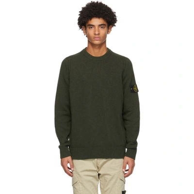 Stone Island Logo Patch Fine Knit Jumper In V0059 Musk