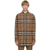 BURBERRY BROWN CHECK RELAXED FIT SHIRT