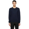 Burberry Bancroft Tb Monogram Embroidered Cashmere Sweater In Navy