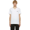 BURBERRY BURBERRY WHITE MARLET V-NECK T-SHIRT