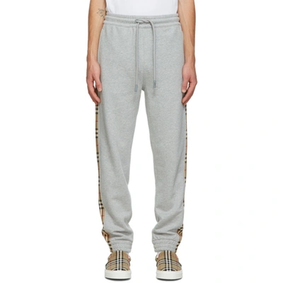 Burberry Grey Check Lounge Trousers In P Gry Melan