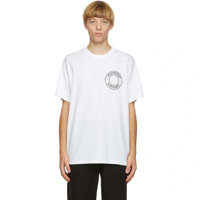 Burberry Embroidered Cotton Jersey T-shirt In White