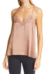 Cami Nyc Lace-trimmed Silk-charmeuse Camisole In Cappuccino