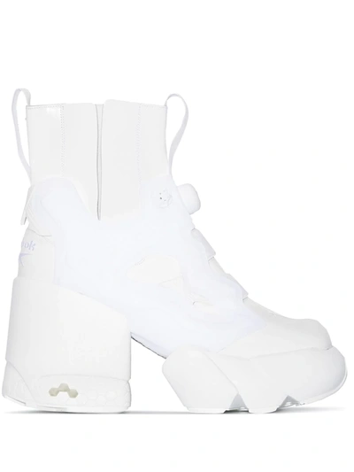 Maison Margiela X Reebok Tabi Instapump Fury Hi 110 Ankle Boots In White