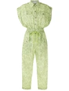 Nk Drawstring Printed Jumpsuit In Green