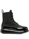 ALEXANDER MCQUEEN PATENT-SOLE BOOTS