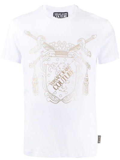 Versace Jeans Couture Crest Logo T-shirt In White