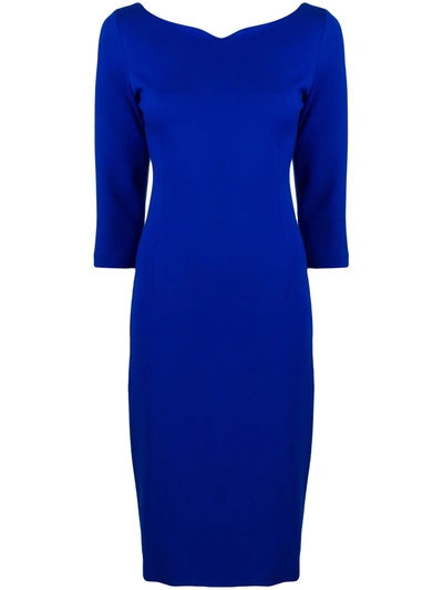 Goat Hilton Sweetheart-neck Dress In Blue