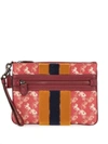 Coach Horse And Carriage Print Clutch Bag In Pink