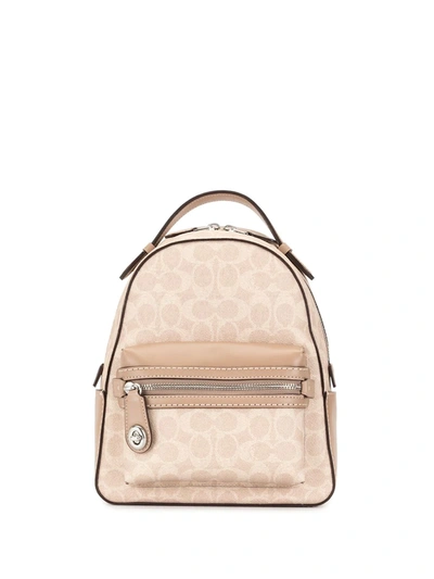 Coach Campus Signature-print Backpack In Brown