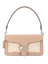 Coach Tabby Shoulder Bag 26 With Signature Canvas In Beige