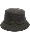 Barbour Tartan-print Bucket Hat In Green