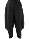 ISSEY MIYAKE PLEATED CROPPED BALLOON TROUSERS