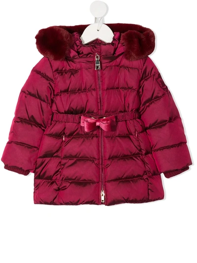 Monnalisa Babies' Padded Zip-up Down Jacket In Pink