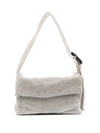 Benedetta Bruzziches Monique Grande Crystal Mesh Bag In Silver