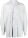 ISSEY MIYAKE PLEATED BUTTON-DOWN SHIRT