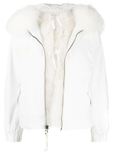 Mr & Mrs Italy Hooded Parka W/ Detachable Fur Vest In White