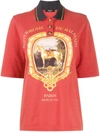 BALMAIN EQUESTRIAN PRINT POLO SHIRT