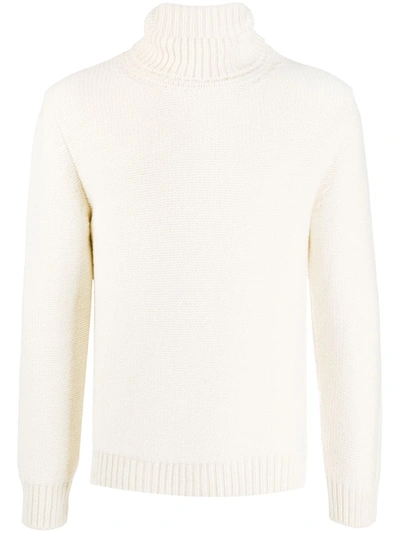 The Gigi Roll-neck Wool Jumper In Neutrals