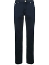 Brunello Cucinelli Logo-patch Straight-leg Trousers In Notte