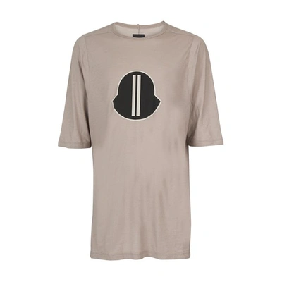 Rick Owens X Moncler - Logo T-shirt In Dust