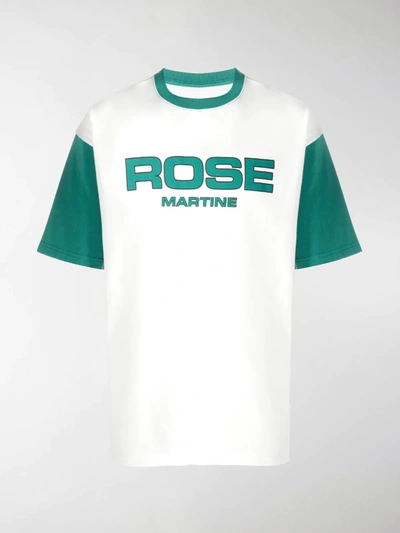 Martine Rose Contrast-sleeve T-shirt In White