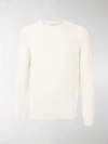 Saint Laurent Ribbed Raglan Sleeves Jumper In White