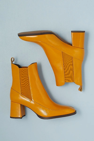 Anthropologie Blair Patent Boots In Yellow