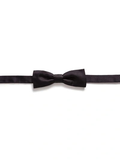 Dolce & Gabbana Silk Bow Tie In Black