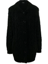 DOLCE & GABBANA SPREAD-COLLAR CARDIGAN COAT