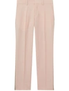 BURBERRY CHECK SIDE STRIPE TAILORED TROUSERS