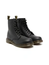Dr. Martens' Teen Fiori Ankle Boots In Black