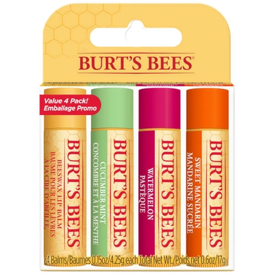 Burt's Bees 100% Natural Moisturising Lip Balm (pack Of 4)