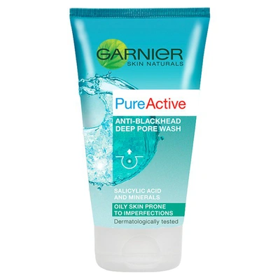 Garnier Pure Active Anti Blackhead Deep Pore Face Wash Oily Skin 150ml