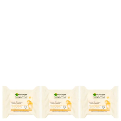 Garnier Micellar Oil-infused Cleansing Face Wipes 25 Wipes (3 Pack)
