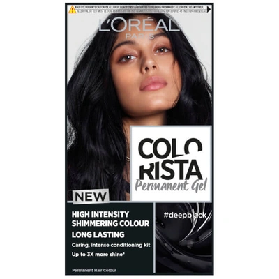 L'oréal Paris Colorista Permanent Gel Hair Dye (various Shades) In Deep Black