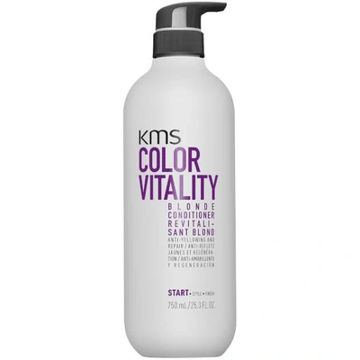 Kms Color Vitality Blonde Conditioner 750ml For Anti-brassiness And Repair (worth £69) In White